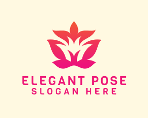 Pose - Yoga Pose Letter M logo design