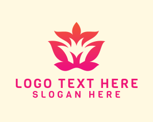 Flower Stall - Yoga Pose Letter M logo design