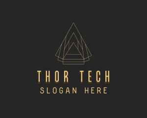 Pyramid Tech Developer logo design