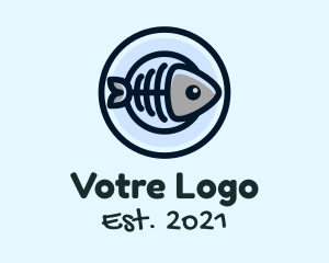 Aquarium - Fishbone Plate logo design