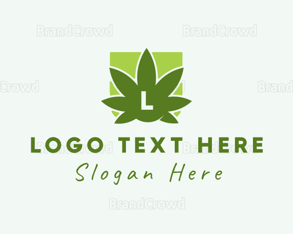 Organic Weed Leaf Logo