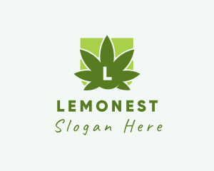 Organic Weed Leaf Logo