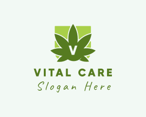 Organic Weed Leaf Logo