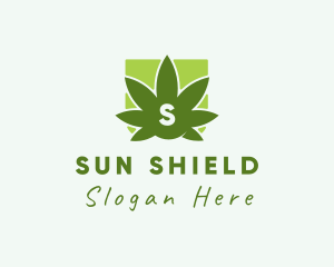 Organic Weed Leaf logo design