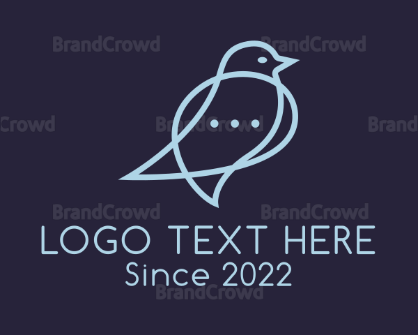 Bird Chat Messaging Logo