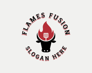 Beef Flame Barbecue logo design