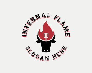 Beef Flame Barbecue logo design