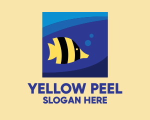 Yellow Striped Butterfly Fish logo design