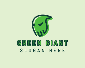 Green Ghost Monster  logo design