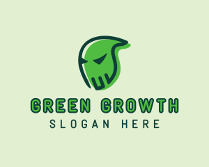 Green Ghost Monster  logo design