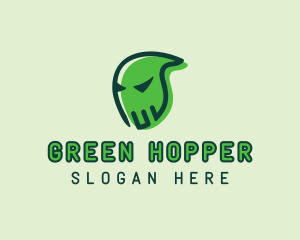 Green Ghost Monster  logo design