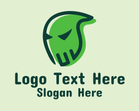 Horror - Green Ghost Monster logo design