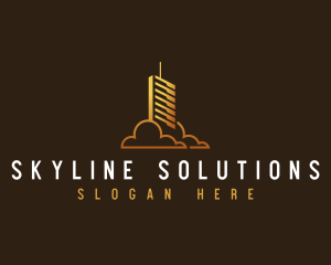 Skyscraper Building Tower logo design