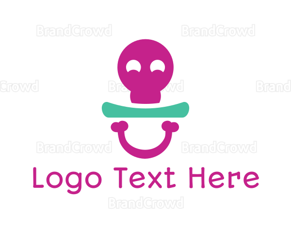 Skull Bone Pacifier Logo