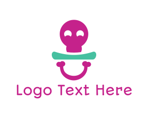 Newborn - Skull Bone Pacifier logo design