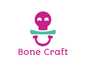 Bone - Skull Bone Pacifier logo design