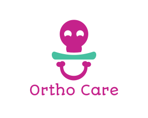 Orthopedic - Skull Bone Pacifier logo design