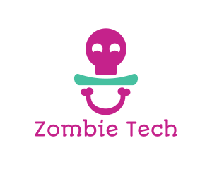 Zombie - Skull Bone Pacifier logo design