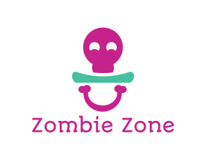 Zombie - Skull Bone Pacifier logo design