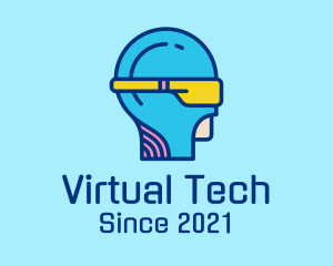 Virtual - Virtual Reality Gaming Tech logo design