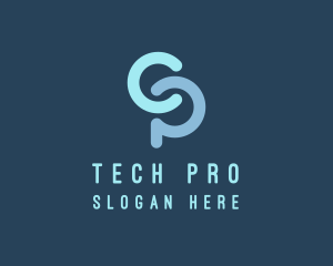 Pc - Cyber Startup Technology logo design