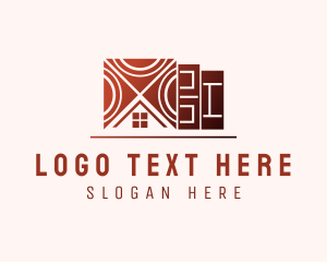Construction - House Tiles Pavement logo design