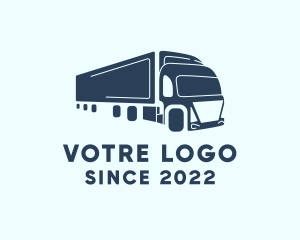 Blue - Haulage Transport Truck logo design