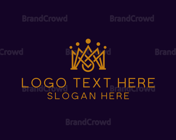 Golden King Crown Logo