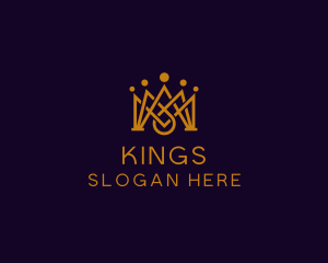 Golden King Crown logo design