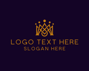 Financial - Golden King Crown logo design