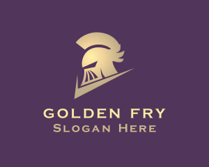 Golden Knight Helmet logo design