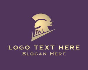 Streaming - Golden Knight Helmet logo design