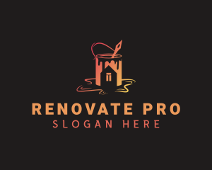 Handyman Paint Renovation logo design