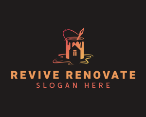 Handyman Paint Renovation logo design