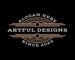 Luxury Art Deco Winery logo design