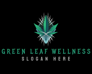 Weed Leaf Web logo design