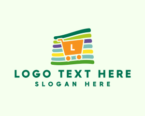 Supermarket - Grocery Cart Store logo design