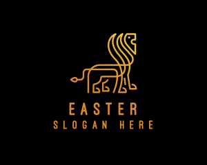 Sigil - Gold Minimalist Lion logo design