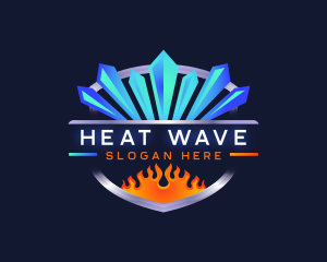 Heat - Ventilation Heating Cooling logo design
