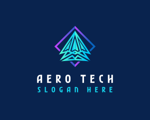 Airplane Flight Tech logo design