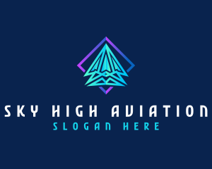 Airplane Flight Tech logo design