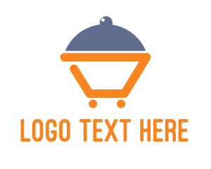 Food App - Abstract Dinner Cart logo design