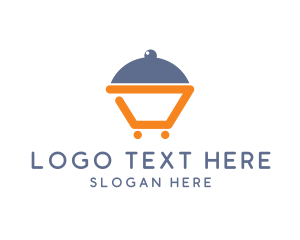 Supermarket - Dinner Cloche Cart logo design
