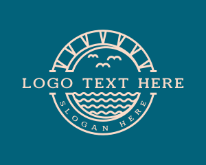 Tourism - Summer Beach Badge logo design