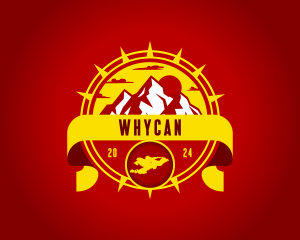 Kyrgyzstan Mountain Map Logo