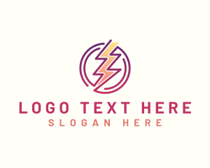 Cyber - Electric Lightning Bolt logo design