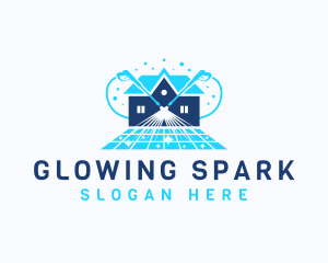 Shine - Power Wash Floor Sanitation logo design