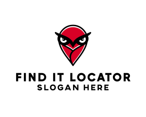 Owl Bird Location logo design