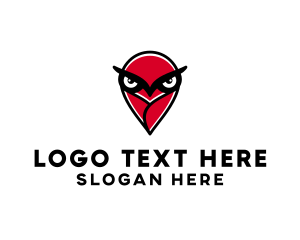 Gps - Owl Bird Location logo design