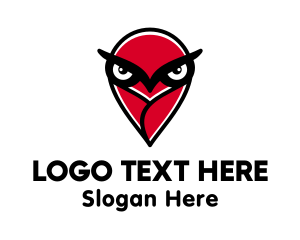Maps - Angry Bird Location logo design